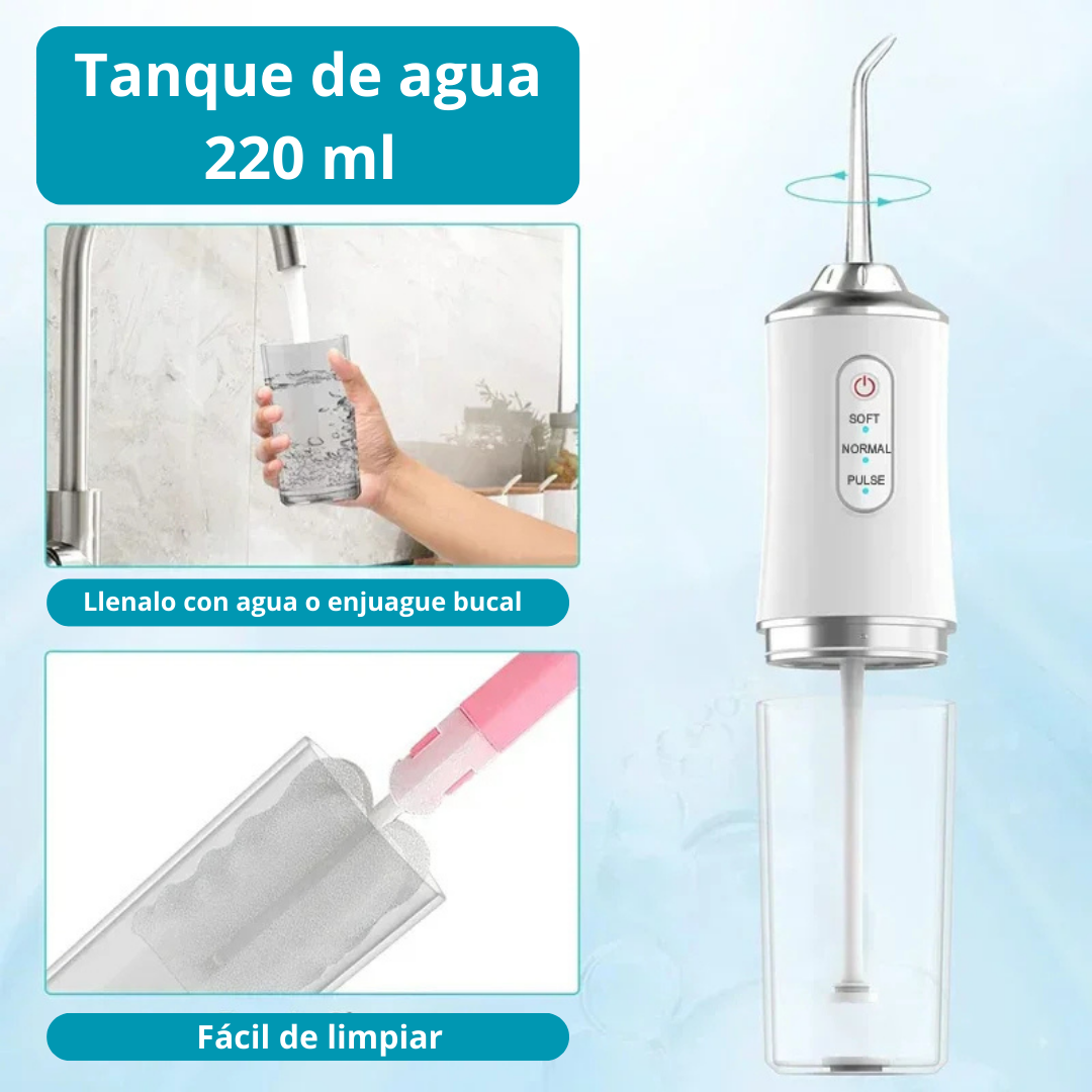 Irrigador Bucal Recargable (4 boquillas)